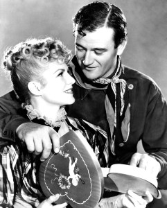 John Wayne y Claire Trevor en 