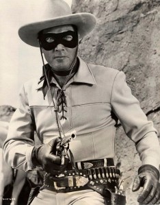 Clayton Moore en el papel del Llanero Solitario