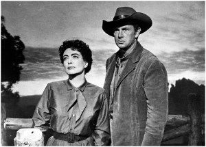 Joan Crawford y Sterling Hayden en 