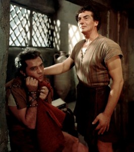 Richard Burton y Victor Mature en 