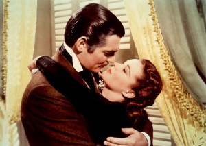 Vivien Leigh y Clark Gable en 