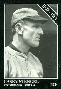 Casey Stengel como jugador de los Bravos de Boston