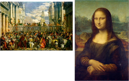 Las bodas de Cana y la Gioconda (Mona Lisa)