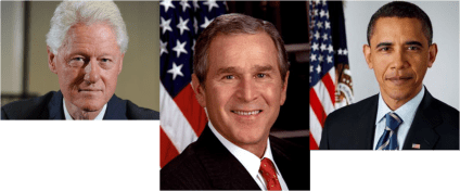 Bill Clinton-George W. Bush-Barack Obama