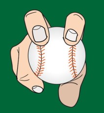 Agarre de la bola para lanzar una screwball