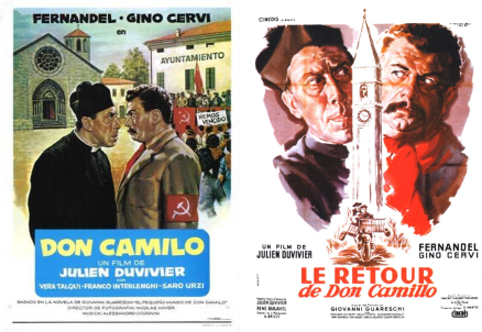 Afiches de las dos películas de Don Camilo dirigidas por Julie Duvivier