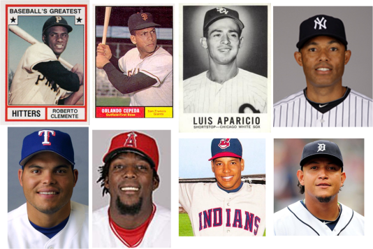 Con más juegos de estrellas jugados, Roberto Clemente, Orlando Cepeda, Luis Aparicio, Mariano Rivera, Iván Rodríguez, Vladimir Guerrero, Manny Ramírez, Miguel Cabrera