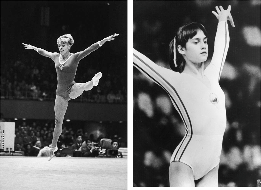 Las grandes gimnastas, Laritzza Latynina y Nadia Comaneci
