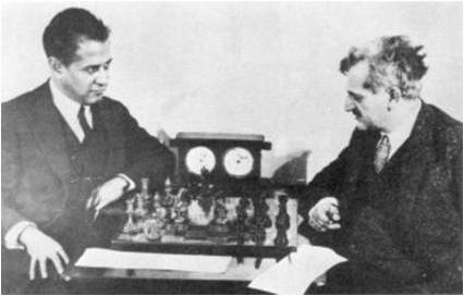 Capablanca enfrenta a Lasker