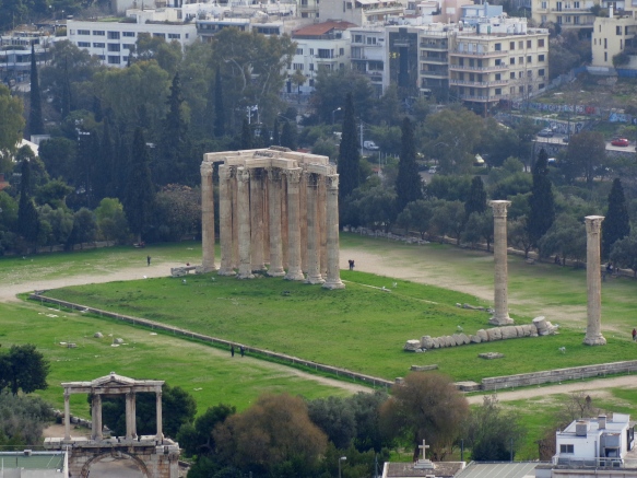Templo Zeus Olímpico, Foto tomada desde Acropolis