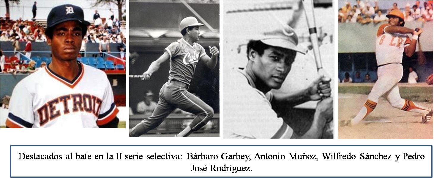 Destacados al bate II serie selectiva 1976