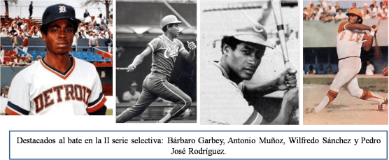 Destacados al bate II serie selectiva 1976